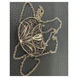 Filagree Purse Pendant Necklace