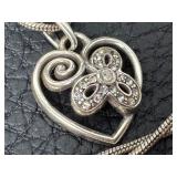Sterling Silver Bracelet and Brighton Heart Shaped Necklace