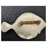 Vintage R TENN (Sweden) Fish Brooch / Pin