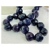 Three Strands of Purple Beaded Necklaces including an Amethyst Faceted Beaded Necklace with Sterling Clasp