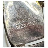 Vintage Turquoise and Sterling Silver Necklace and Vintage Mexico Sterling Bracelet