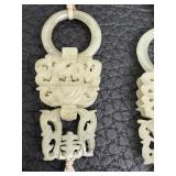 Vintage Chinese Carved Jade and Agate Necklace