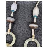 Vintage Chinese Carved Jade and Agate Necklace