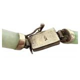 Vintage Sterling Silver and Jade Bracelet