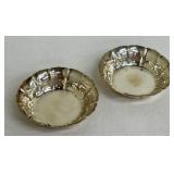 Two Vintage Sterling Silver Nut Bowls