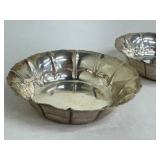 Two Vintage Sterling Silver Nut Bowls