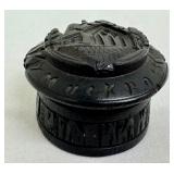 Antique Irish Hardwood Carved Bog Box / Antique Irish Miniature Carved Hardwood Bog Box from Muck Rock