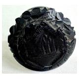 Antique Irish Hardwood Carved Bog Box / Antique Irish Miniature Carved Hardwood Bog Box from Muck Rock