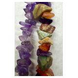 Assorted Beaded Necklaces including a Beaded Amber Necklace and Beaded Amethyst Necklace