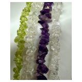 Assorted Beaded Necklaces including a Beaded Amber Necklace and Beaded Amethyst Necklace
