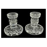 Waterford Ireland Lead Crystal Glandore Candlestick Pair