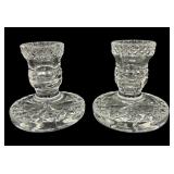 Waterford Ireland Lead Crystal Glandore Candlestick Pair