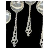 Seven Vintage Norwegian Sterling Silver Brødrene Mylius Tele Pattern Spoons