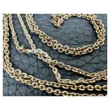 Antique 25” Gold Filled HFB Watch Fob Chain