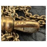 Antique 25” Gold Filled HFB Watch Fob Chain
