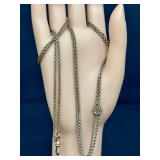 Antique 25” Gold Filled HFB Watch Fob Chain