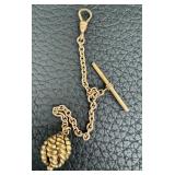 Vintage Gold Filled GWC & Co Watch Fob with Chain