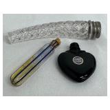 Three Vintage Glass Perfume Bottles