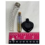 Three Vintage Glass Perfume Bottles