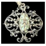 Antique Sterling Watch Pendant Pin