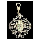 Antique Sterling Watch Pendant Pin