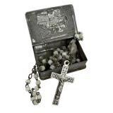 Vintage Miniature Rosary and Box, Czechoslovakia