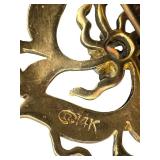 Antique 14k Pearl and Opal Brooch / Pin