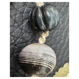 Vintage Chinese Necklace with Carved Devil’s Work Jade / Hardstone Pendants