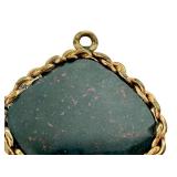 Two Antique Intaglio Pendants including an Antique Intaglio Bloodstone Pendant