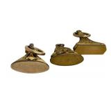 Three Gold Filled Antique Watch Fobs