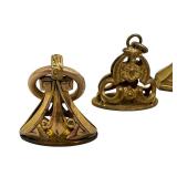 Three Gold Filled Antique Watch Fobs
