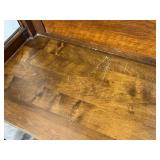 Antique Wooden Glass Front Double Door Cabinet / Antique William and Mary Style China Cabinet