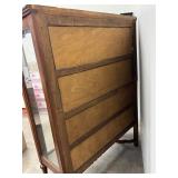 Antique Wooden Glass Front Double Door Cabinet / Antique William and Mary Style China Cabinet