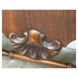 Antique Wooden Glass Front Double Door Cabinet / Antique William and Mary Style China Cabinet