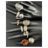 Assorted Vintage Rings including Sterling Silver