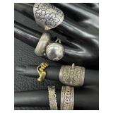 Assorted Vintage Rings including Sterling Silver