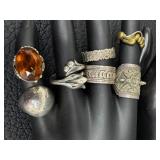 Assorted Vintage Rings including Sterling Silver