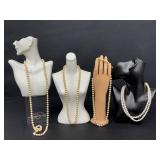 Assorted Strands of Faux Pearl Necklaces