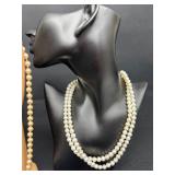 Assorted Strands of Faux Pearl Necklaces