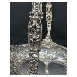 Antique Victorian Repousse Silver Plate Basket