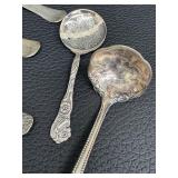 Assortment of Antique Silver Plated Flatware and a Silver Plated Footed Candy Dish