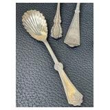 Assortment of Antique Silver Plated Flatware and a Silver Plated Footed Candy Dish