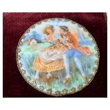 Pair of Vintage Porcelain Framed Cameo Prints