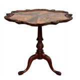 Antique Chippendale Style Flame Mahogany Tea Table