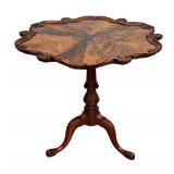 Antique Chippendale Style Flame Mahogany Tea Table