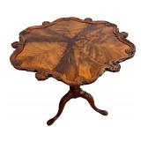 Antique Chippendale Style Flame Mahogany Tea Table