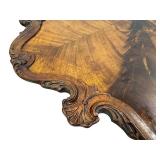 Antique Chippendale Style Flame Mahogany Tea Table