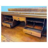 Antique Flame Mahogany Drop Leaf Desk