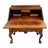 Antique Flame Mahogany Drop Leaf Desk