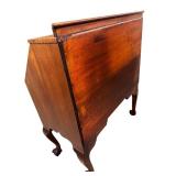 Antique Flame Mahogany Drop Leaf Desk